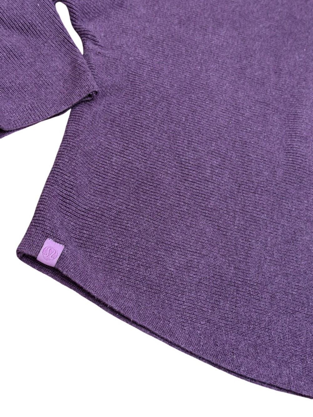 🌟 Lululemon Boxy Cotton-Blend Sweater Heathered Vintage Plum M/L - Picture 13 of 14